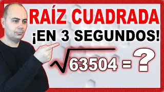 💥"TÉCNICA Para Hacer Una RAÍZ CUADRADA En 3 SEGUNDOS" Con Cálculo Mental💥MATH TRICKS