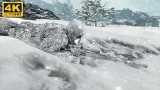 SNOW GHILLIE SNIPER | Stealth Immersive Walkthrough | NO HUD [4K UHD 60FPS] Ghost Recon Breakpoint