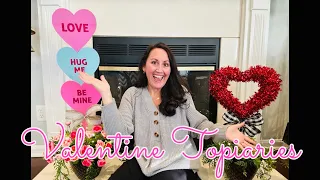 VALENTINE TOPIARIES | 2 Different Styles | Dollar Tree DIY | Valentine’s Day