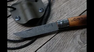 Customized Opinel N°08 || Neck knife || Stonewhashed finish