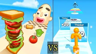 ▶️ Tall Man Run 3D 🆚 Sandwich Runner Game 3D - All Levels Gameplay Android,iOS -NEW APK UPDATE