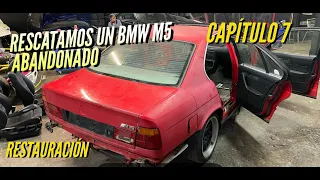 Rescatamos BMW m5 e34 abandonado capitulo 7 seguimos con el proceso saneando interior