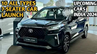 10 All Types 7-Seater Cars Launch | Upcoming Cars India 2024 | Price, Features, Launch Date 2024