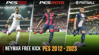 Neymar Free Kick In Every PES | 2012 - 2023 |