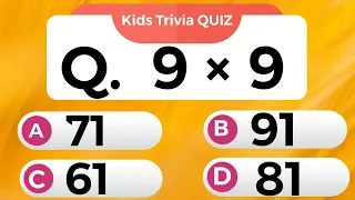 Quiz Time | Table Quiz for Kids | Table Test for kids,Multiplication Table of 9