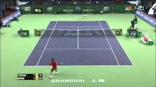 Federer vs Simon - Finale Shanghai 2014 Highlights  7-6 7-6