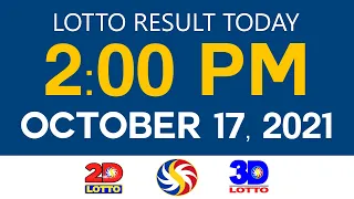 Lotto Results Today October 17 2021 2pm Ez2 Swertres 2D 3D 6/49 6/58 PCSO