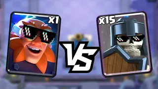 😎ELECTRO GIANT VS 15 GUARDS - Clash Royale