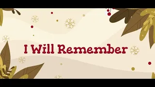 I Will Remember - Karaoke