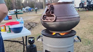 Afghan Pressure Cooker/ Rocket Stove/ and Beef Stew