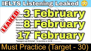 3 February, 8 February, 17 February 2024 IELTS Listening Test with Answer | Hard Listening Test 2024