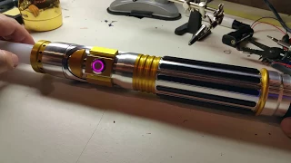 UltraSabers Electrum Wind Lightsaber Review Part 2 with electronics installed.
