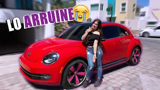 ARRUINANDO EL CARRO DE MI AMIGO *lo pinte de rosa* || ANDREA NAVARRO