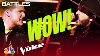 Austin Montgomery vs. Tanner Fussell on Johnny Cash's "Folsom Prison Blues" | The Voice Battles 2022