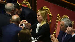 Right-wing Italian Prime Minister Giorgia Meloni wins senate vote