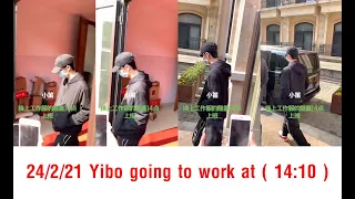 24/2/21 (13:35)  Yibo back Hengdian and ( 14:10 ) going to work.  Fighting!