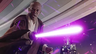 Warum hat Mace Windu sein Lichtschwert nicht 20cm nach vorne bewegt um Palpatine zu töten?