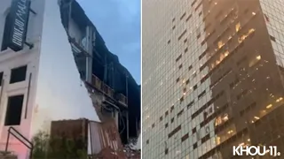 Video shows downtown Houston damage after violent thunderstorm