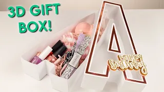 HOW TO MAKE A 3D LETTER GIFT BOX WITH YOUR CRICUT MACHINE! | Easy Tutorial for Beginners