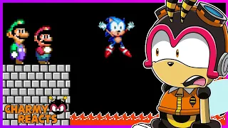 SO MUCH SONIC ABUSE!! - Charmy Reacts to Super Mario Oddshow