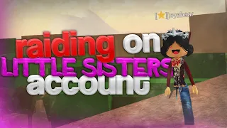 ⭐ Raiding on My LITTLE SISTER'S Account With Star in Da Hood! ⭐