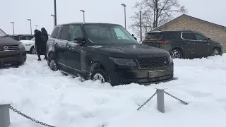 Land Rover и крутилки в снегу.