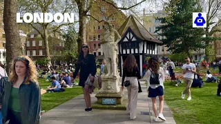London Spring Walk 🇬🇧 West End, SOHO, Chinatown to Piccadilly Circus | Central London Walking Tour