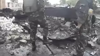 Луганск, Новосветловка, уничтоженные ополченцами ураганом танки Украинской армии
