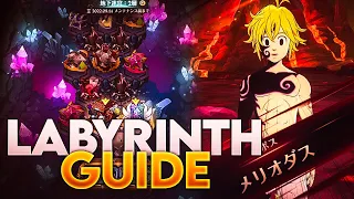 GLOBAL BEST GAME MODE?! HOW TO CLEAR LABYRINTH EASY GUIDE?! [7DS: Grand Cross]