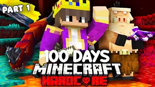 100 days in CUSTOM NETHER IN HARDCORE | Part 1 | Funny | Hindi | Minecraft | Samarth