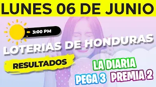 Sorteo 3PM Loto Honduras, La Diaria, Pega 3, Premia 2, Lunes 6 de Junio del 2022 | Ganador 😱🤑💰💵