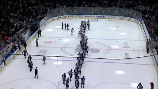 Colorado Avalanche and St Louis Blues Handshake