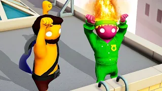 Setting My Friend on FIRE - Gang Beasts (Funny Moments)