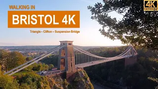 Walking in Bristol | The Triangle - Clifton - Suspension Bridge | UK | 4K