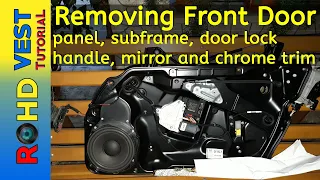 How to remove the front door panel and replace the door VW Passat B6