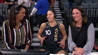 😂😳 Kelsey Plum Thinks Her Husband's Fav Player Is Her TEAMMATE! | Post Game Interview Las Vegas Aces