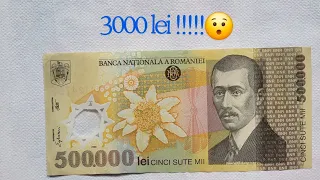 Bancnota de 500000 lei din anul 2000 valorează 3000 lei🤑!?.