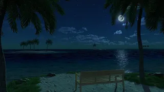 Beautiful Relaxing Sleep Music - FALL INTO SLEEP INSTANTLY ★ Calm Night on a Secluded Island