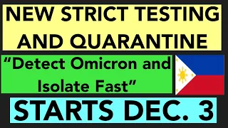 PHILIPPINES TRAVEL UPDATE | NEW TESTING AND QUARANTINE PROTOCOLS STARTING DECEMBER 3