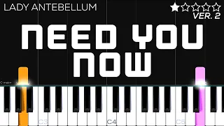 Lady Antebellum - Need You Now | EASY Piano Tutorial