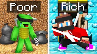 Mikey Poor Ninja vs JJ Rich Ninja Survival Battle in Minecraft ? (Maizen)