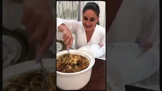 Kareena Kapoor Khan eating Biryani