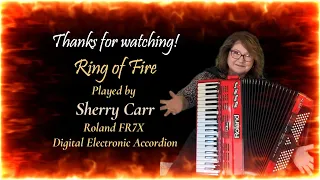 Ring of Fire sung by Johnny Cash, played on a Roland FR7x digital electronic accordion