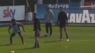 Juve-Porto, l'allenamento dei bianconeri di Pirlo con Ronaldo