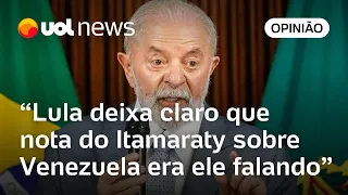 Fala de Lula Venezuela deixa claro que nota do Itamaraty foi iniciativa dele | Kotscho