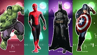 Tiles Hop SuperHero, Hulk vs Spider-Man vs Batman vs Captain America