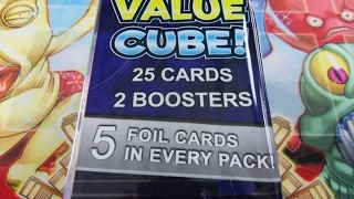 Target's Yugioh VALUE CUBE! 25 cards, 2 Boosters, 5 Foil Cards in Every Pack!