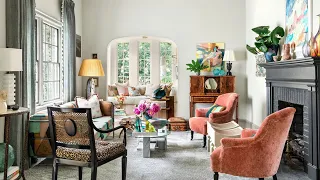 This BEAUTIFUL Georgian Cottage Features Vivid Hues, Art, Fabric And Harmonious Color