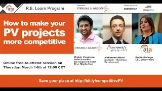 Webinar: How to make your PV projects more competitive