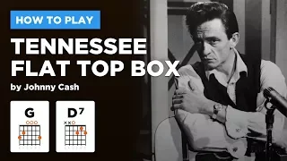 🎸 Tennessee Flat Top Box • Johnny Cash guitar lesson w/ intro riff tabs & chords
